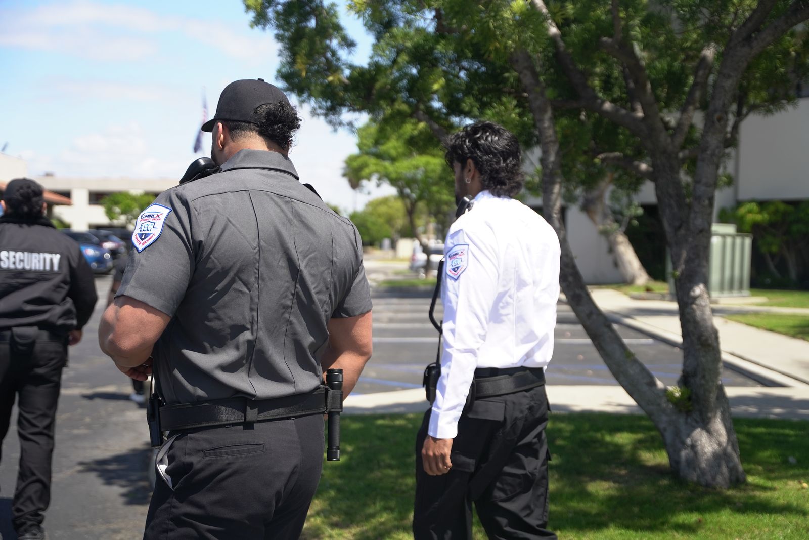 Commercial and residential security guards on patrol at a California property